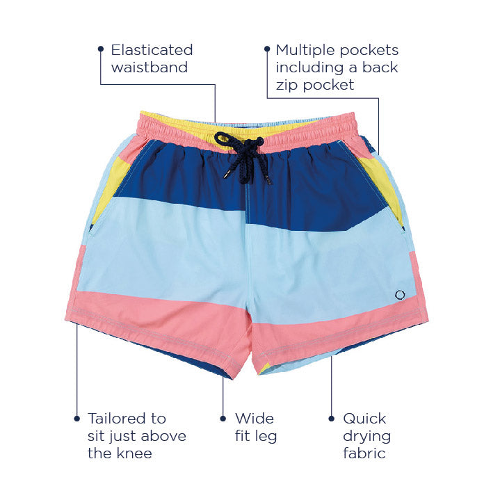 Balmoral Waves Mid Length Men's Board Shorts