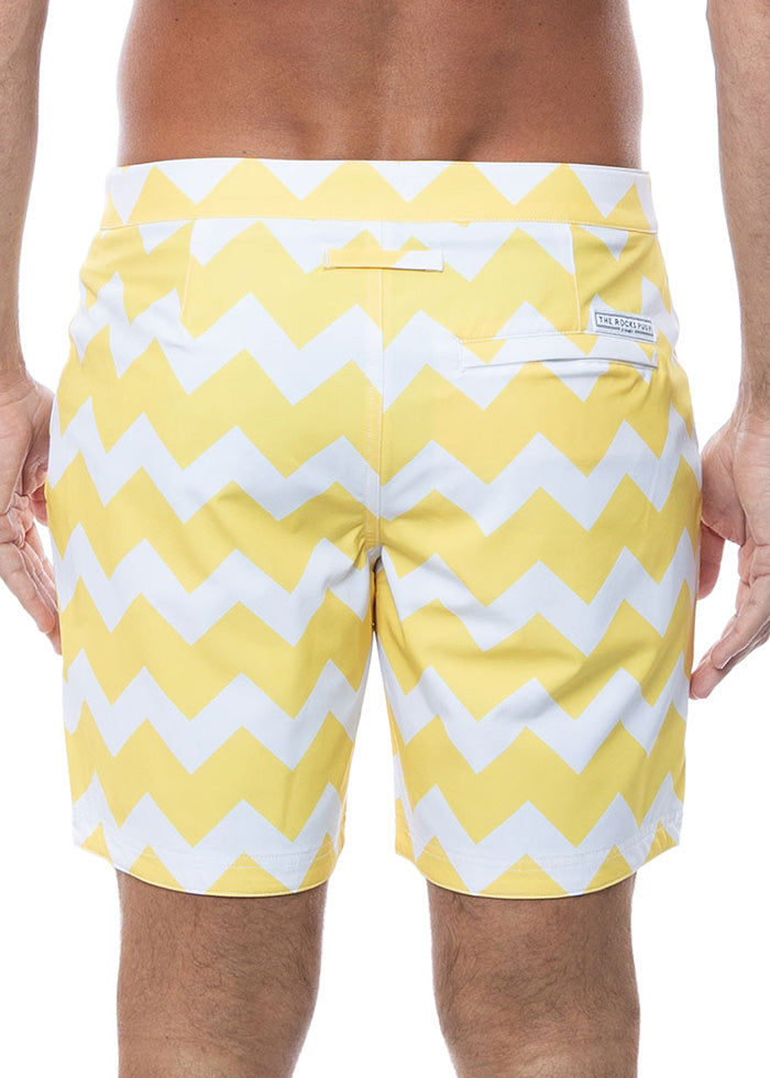 Tama Chevron Mid Length Tailored Board Shorts