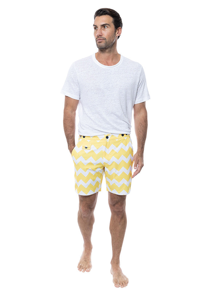 Tama Sardinia Chevron Mid Length Tailored Board Shorts