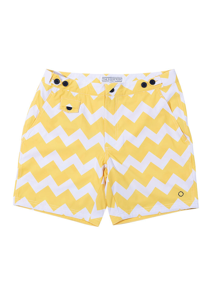 Tama Chevron Mid Length Tailored Board Shorts