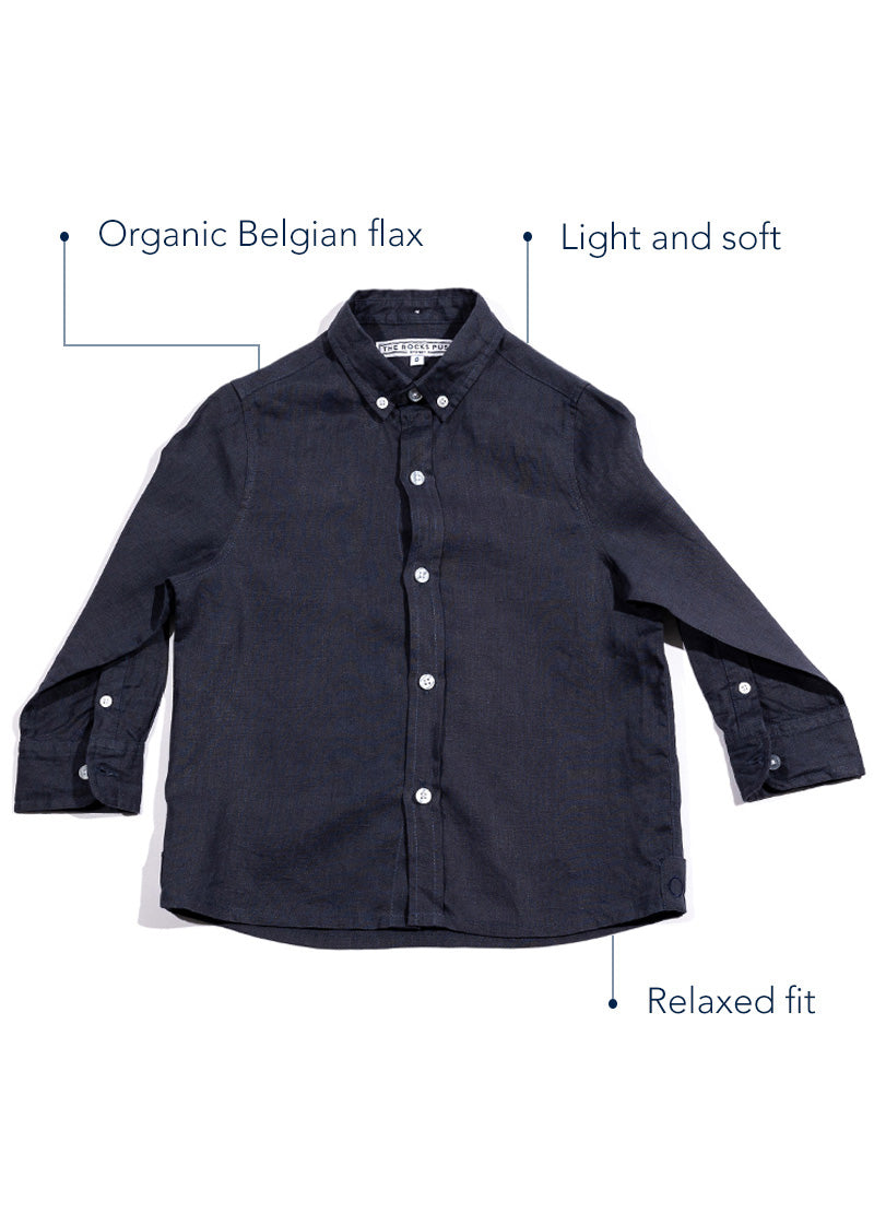 Boys' Ink Linen Shirt