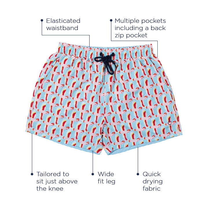 Balmoral Major Mitchell's Cockatoo Mid Length Men's Board Shorts