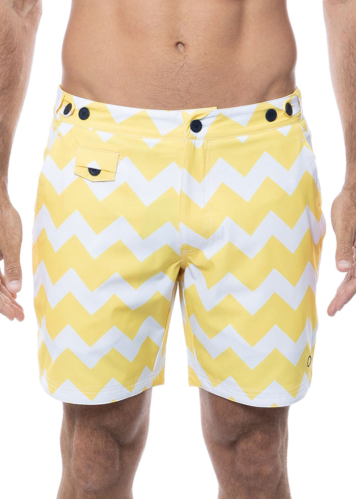 Tama Chevron Mid Length Tailored Board Shorts