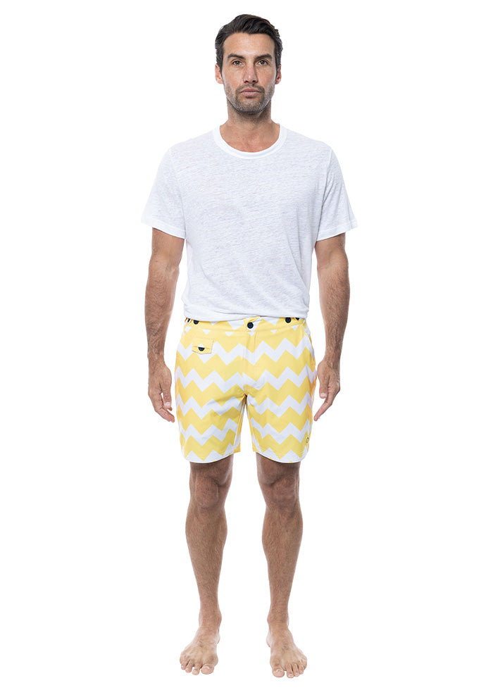 Tama Chevron Mid Length Tailored Board Shorts