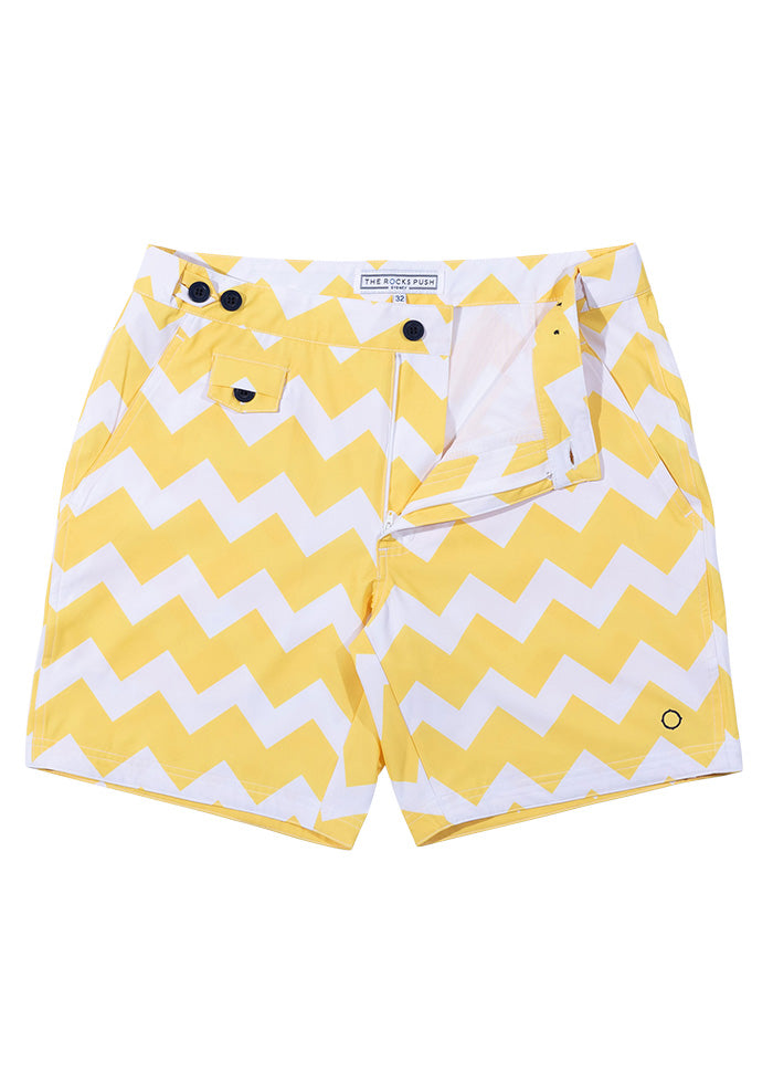 Tama Chevron Mid Length Tailored Board Shorts