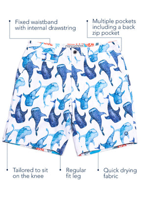 Blueys Whale Sharks Long Men's Board Shorts