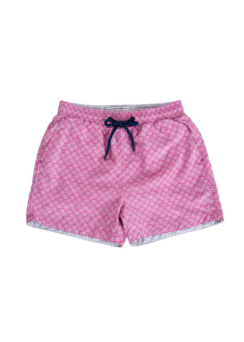 Balmoral Compass Pink Mid Length Men's Board Shorts