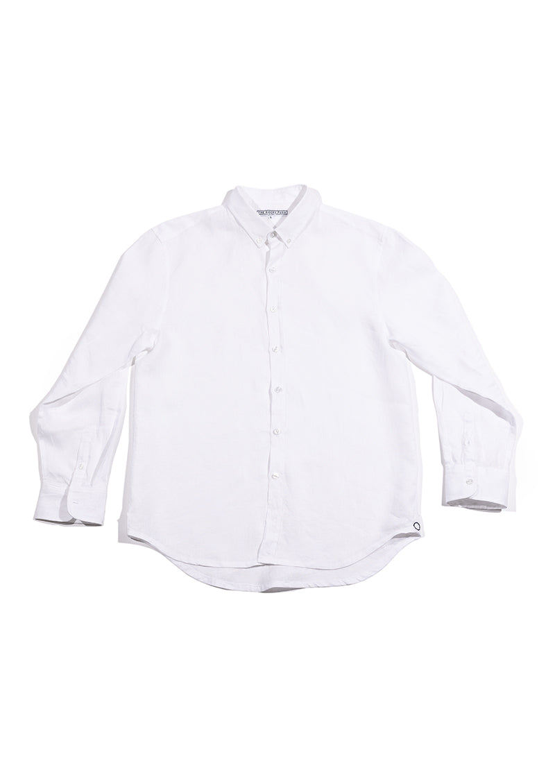 Men's White Linen Shirt