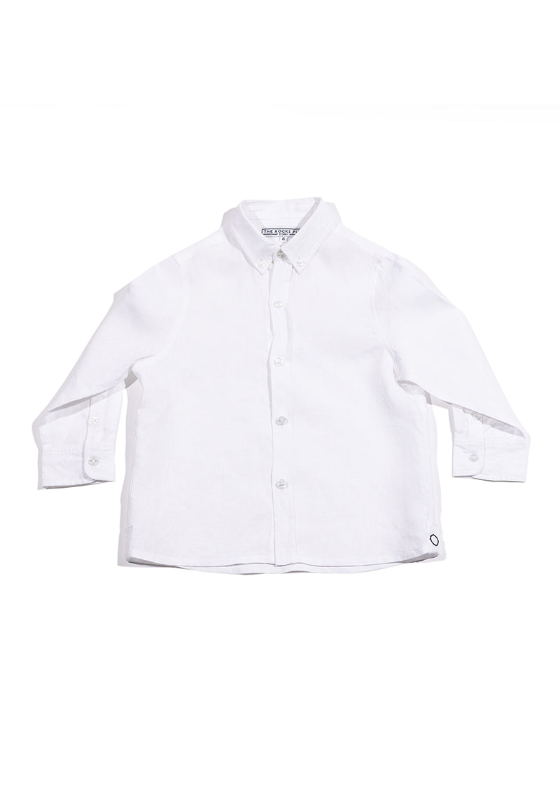 Boys' White Linen Shirt