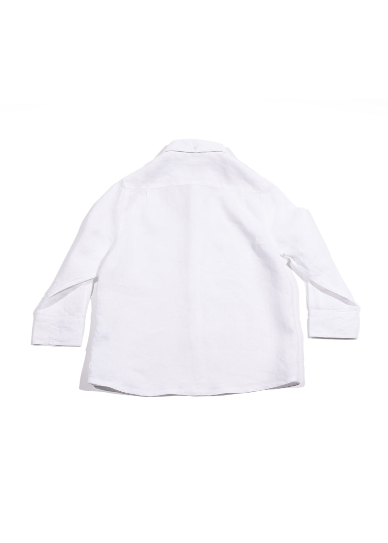 Boys' White Linen Shirt