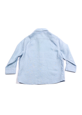 Boys' Dusty Blue Linen Shirt